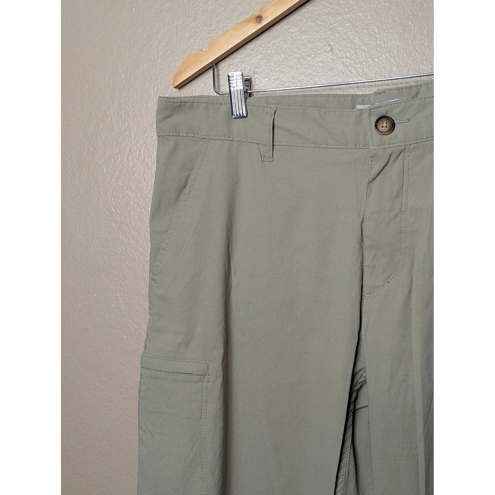 Unionbay UB Tech Pants Men 38x30 Khaki Green Rainier Travel Hiking Stretch Chino